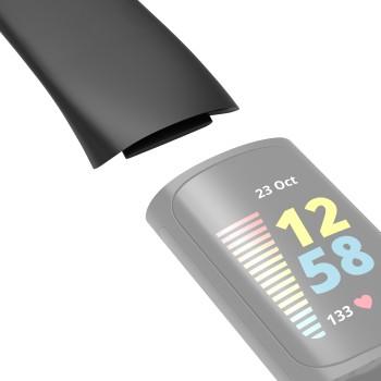 Armband für Fitbit Charge 5, Ersatz-Armband, universell, schwarz. - Hama