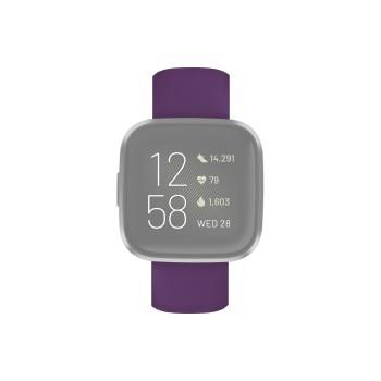 Armband für Fitbit Versa 2/Versa (Lite), Ersatz-Silikonarmband, lila - Hama