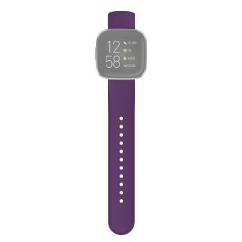 Armband für Fitbit Versa 2/Versa (Lite), Ersatz-Silikonarmband, lila - Hama