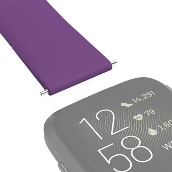Armband für Fitbit Versa 2/Versa (Lite), Ersatz-Silikonarmband, lila - Hama