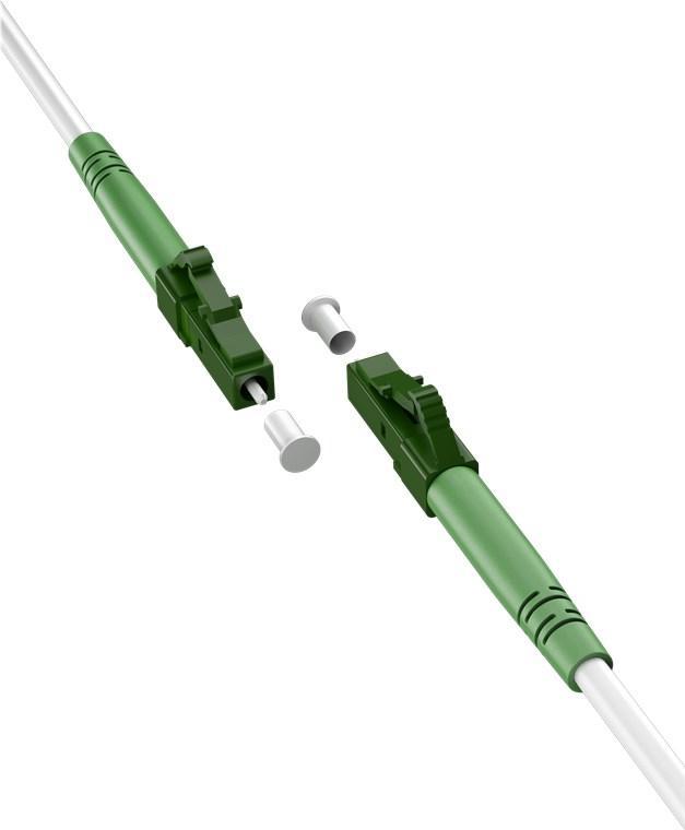 Glasfaser-Kabel (FTTH), Singlemode (OS2) White, weiß (Simplex), 30 m - Goobay