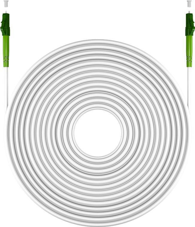 Glasfaser-Kabel (FTTH), Singlemode (OS2) White, weiß (Simplex), 30 m - Goobay