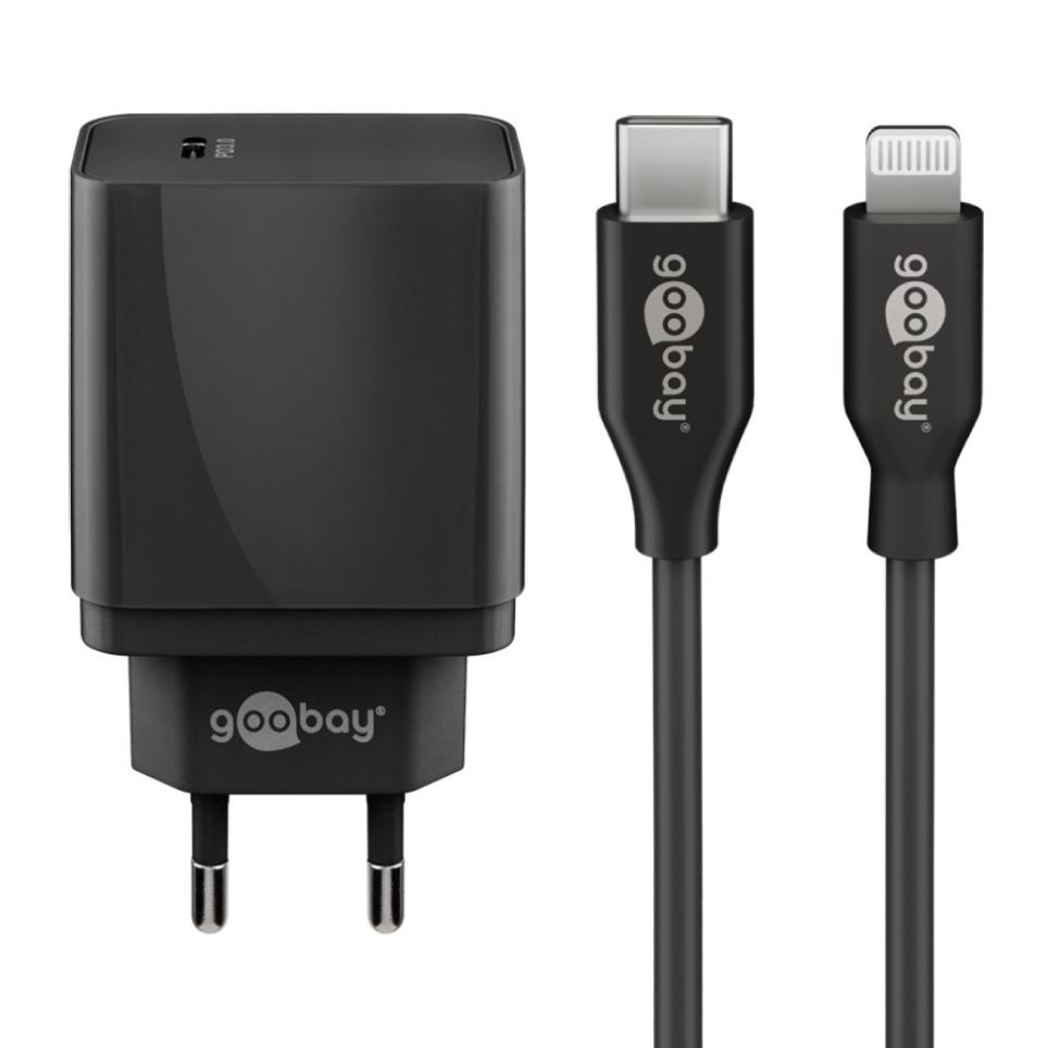 USB-C-Ladegerät + Lightning-Kabel - Goobay