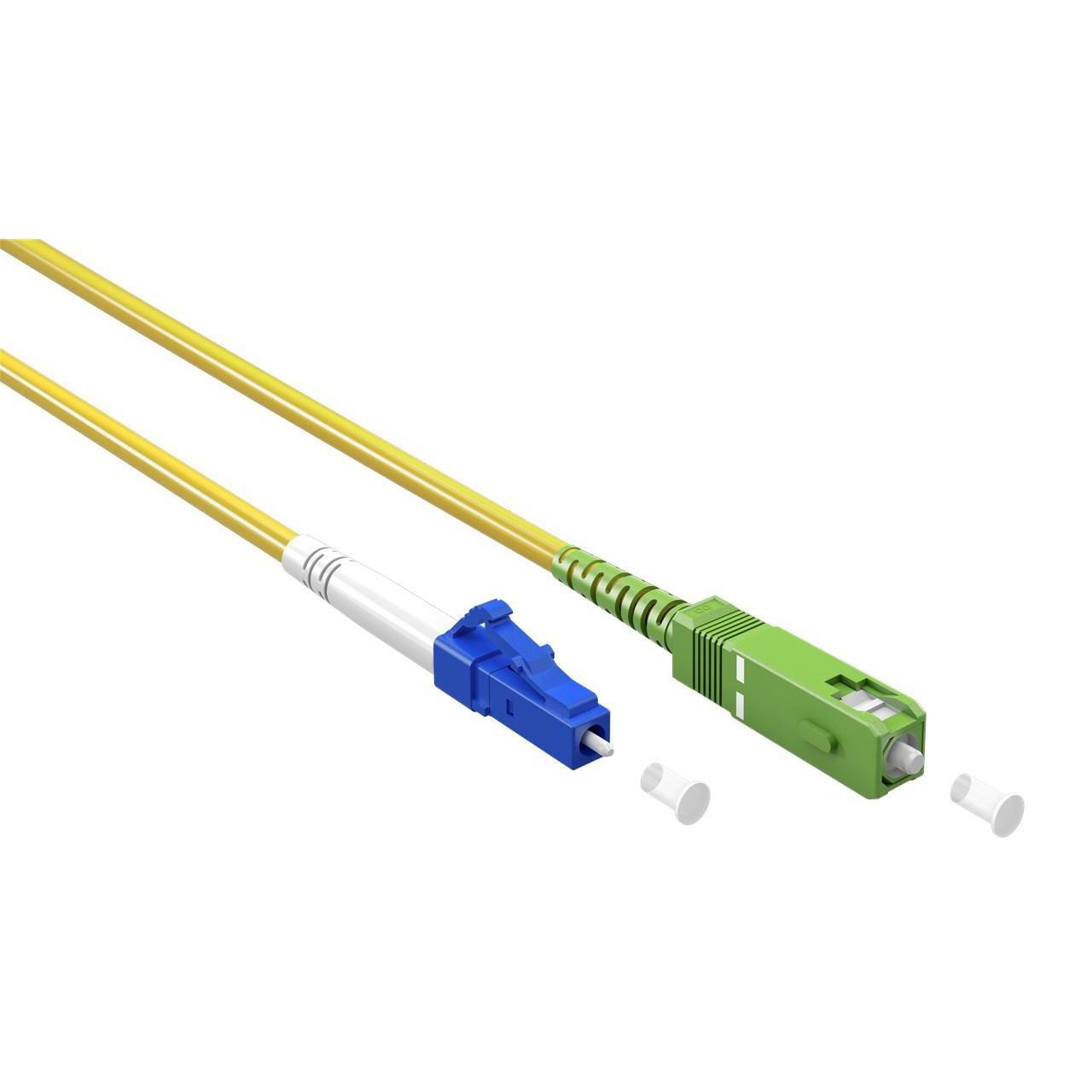 Glasfaserkabel (FTTH), Singlemode (OS2) Yellow, (Simplex), 5 m - Goobay