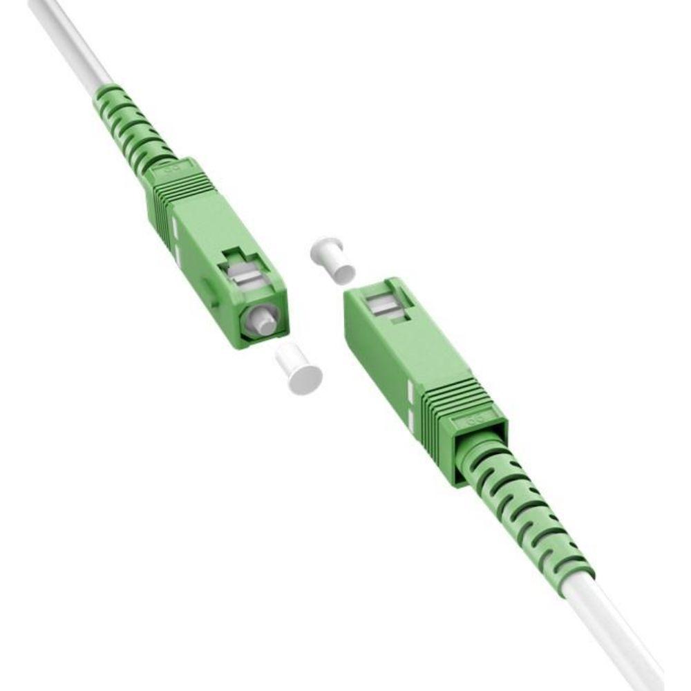Glasfaser-Kabel (FTTH), Singlemode (OS2) White, weiß (Simplex), 30 m - Goobay