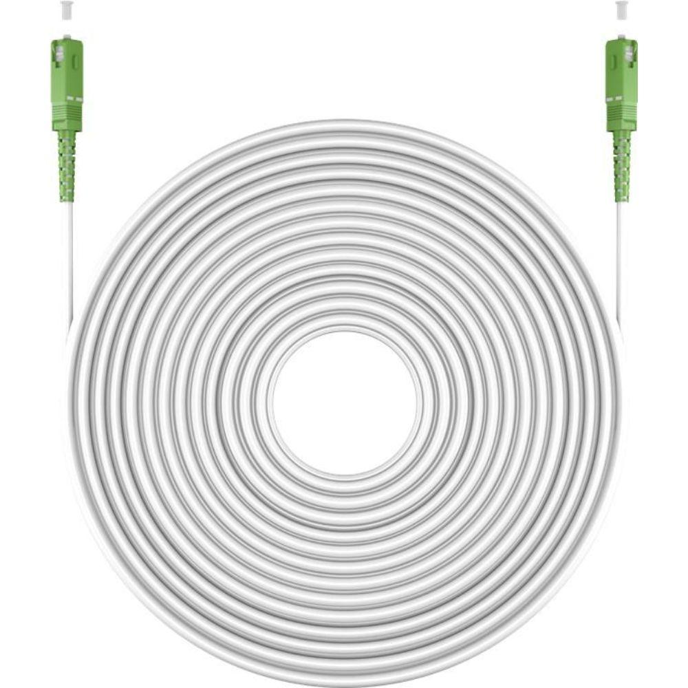 Glasfaser-Kabel (FTTH), Singlemode (OS2) White, weiß (Simplex), 30 m - Goobay