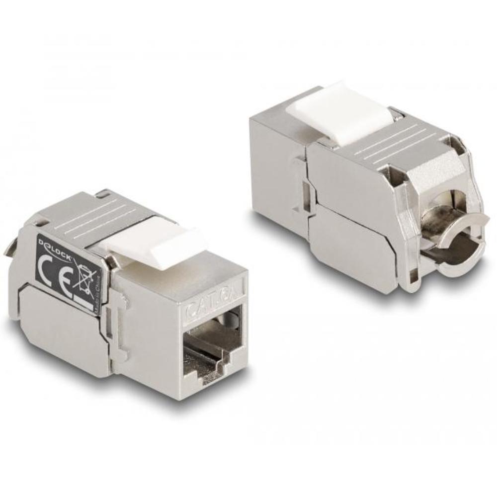 Delock Keystone Modul RJ45 Buchse zu LSA Cat.6A mit LED - Delock