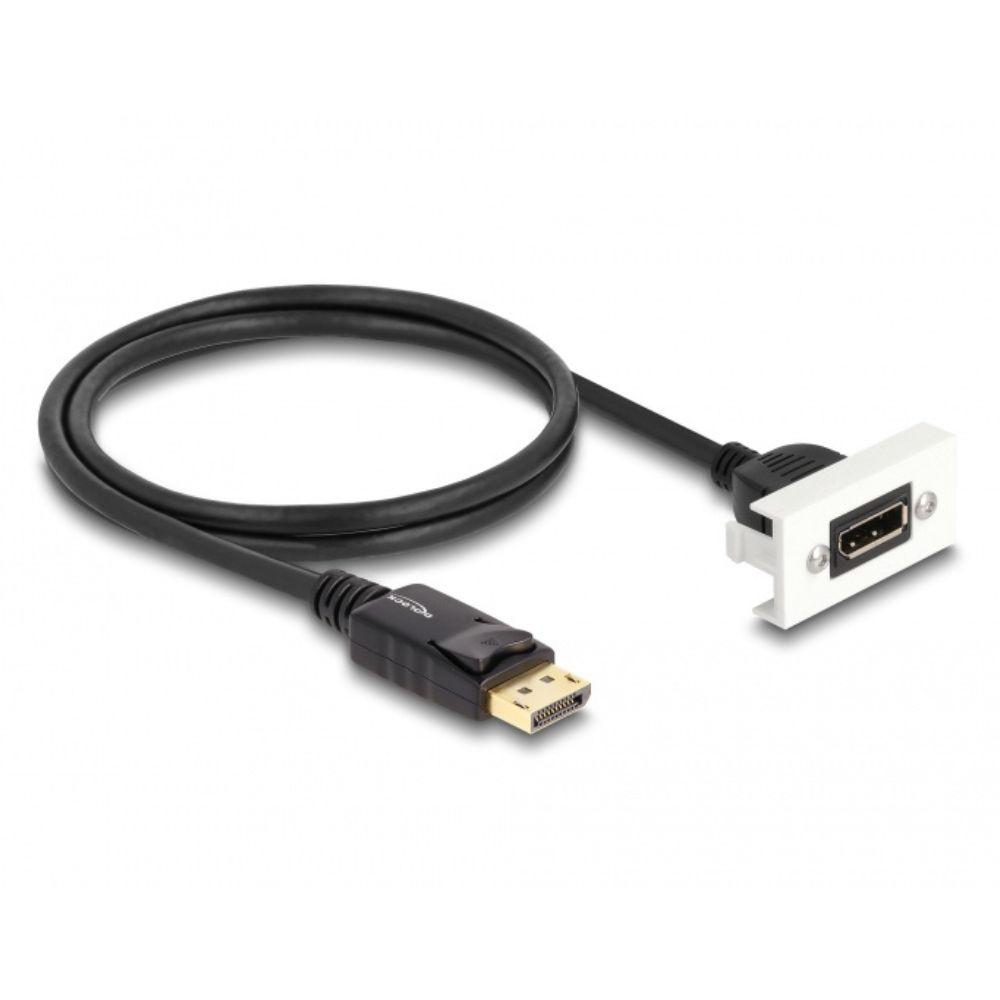 Delock Easy 45 DisplayPort 8K 30 Hz Modul mit Kabelpeitsche, 22,5 x 45 mm - Delock