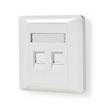 Netzwerk-Keystone-Frontplatte Frontplatte RJ45 2 Port(s) ABS Weiß - Nedis