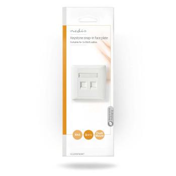 Netzwerk Keystone Frontplatte Frontplatte RJ45 2 Port(s) ABS Weiß - Nedis
