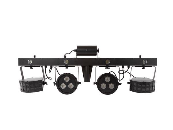 KOMPAKTE DJ-LICHT-SET MIT LASER - 2 LED-PAR + 2 DERBY - HQ-Power