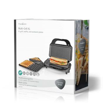Multi-Grill Grill / Sandwich / Waffel 900 W 28 x 15 cm - Nedis