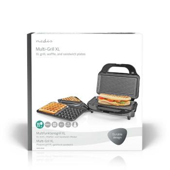 Multi-Grill Grill / Sandwich / Waffel 900 W 28 x 15 cm - Nedis