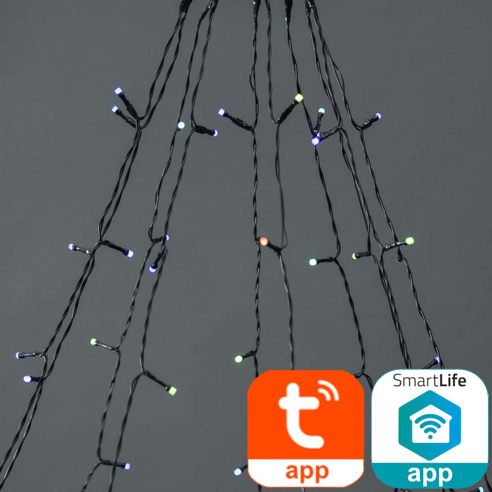 SmartLife Dekorative LED Baum Wi-Fi RGB 180 LEDs 10 x 2 m - Nedis