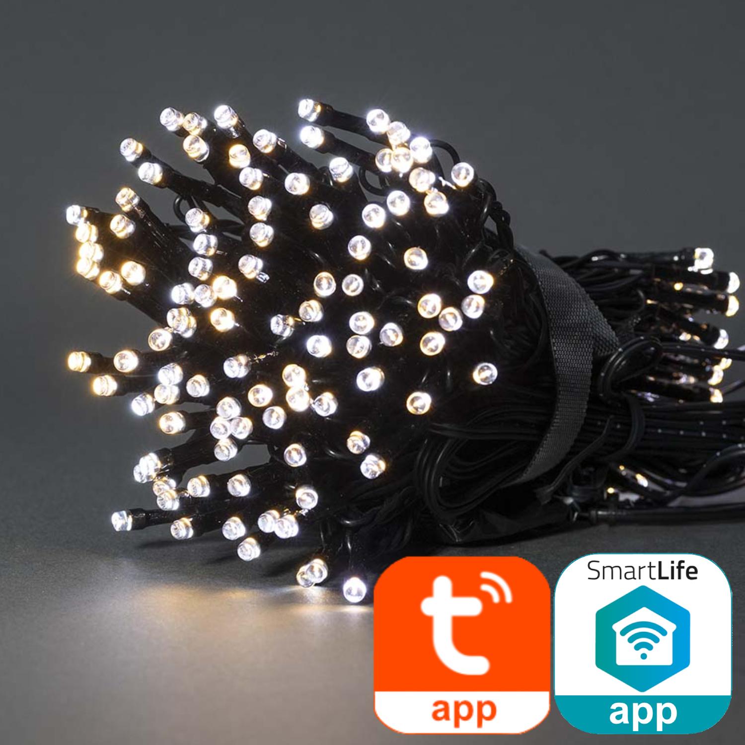 SmartLife Dekorative LED Kabel Wi-Fi Warm- bis kaltweiß 200 LEDs - Nedis