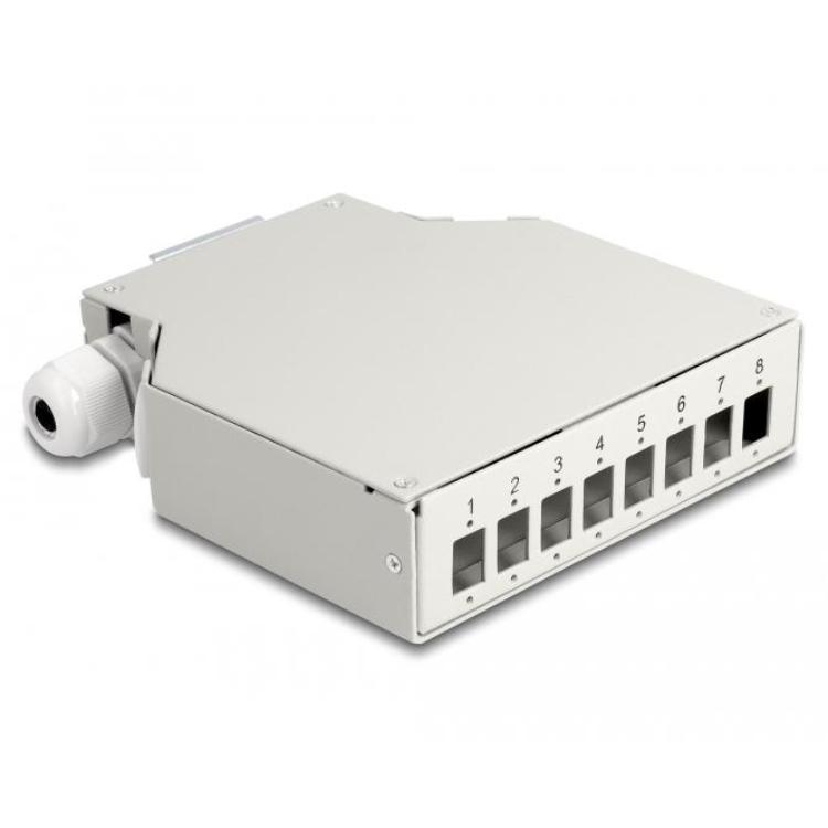 Delock LWL-Verteilerbox, 8x SC Simplex/LC Duplex.