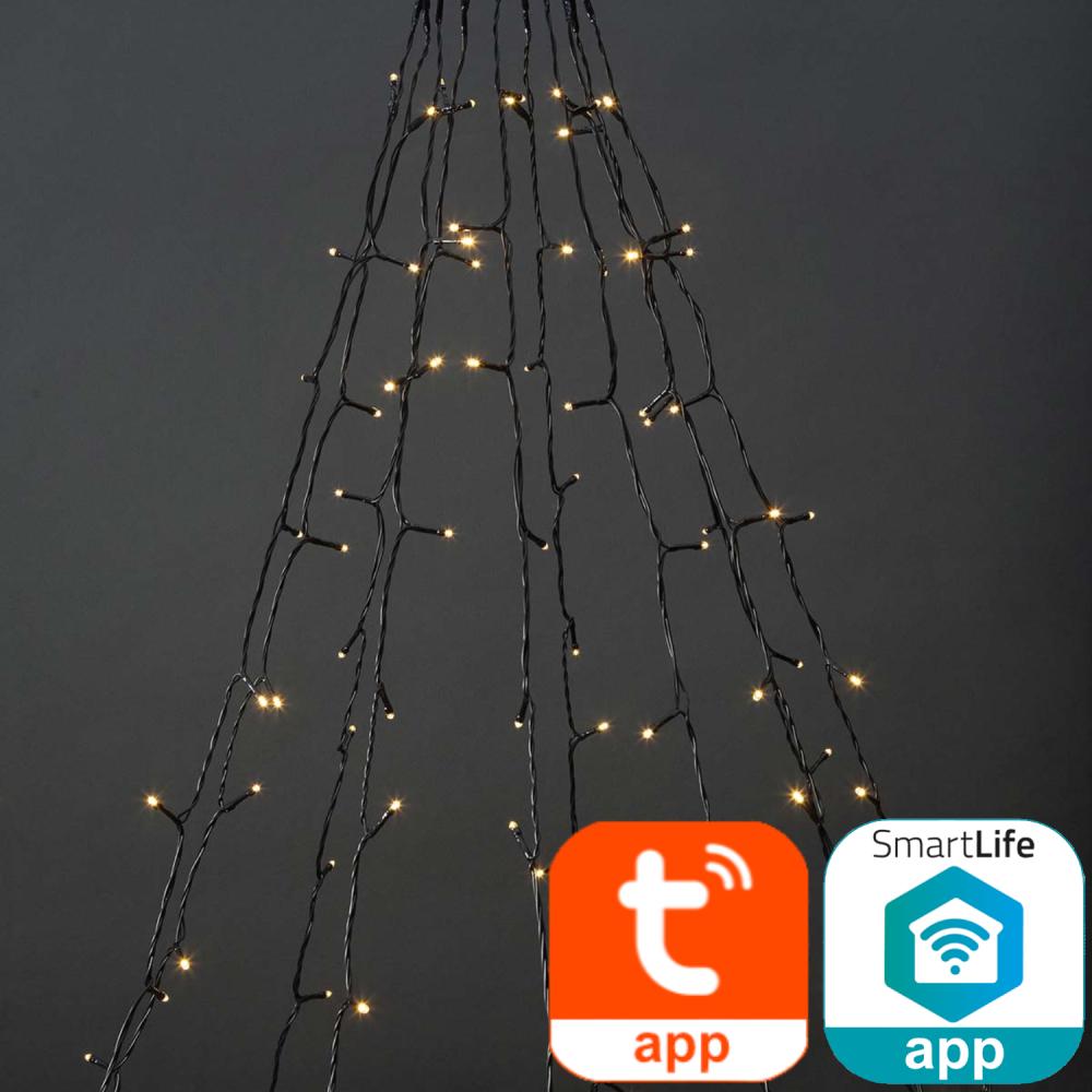 SmartLife Dekorativer LED-Baum Wi-Fi Warmweiß 200 LEDs 10 x 2 m - Nedis