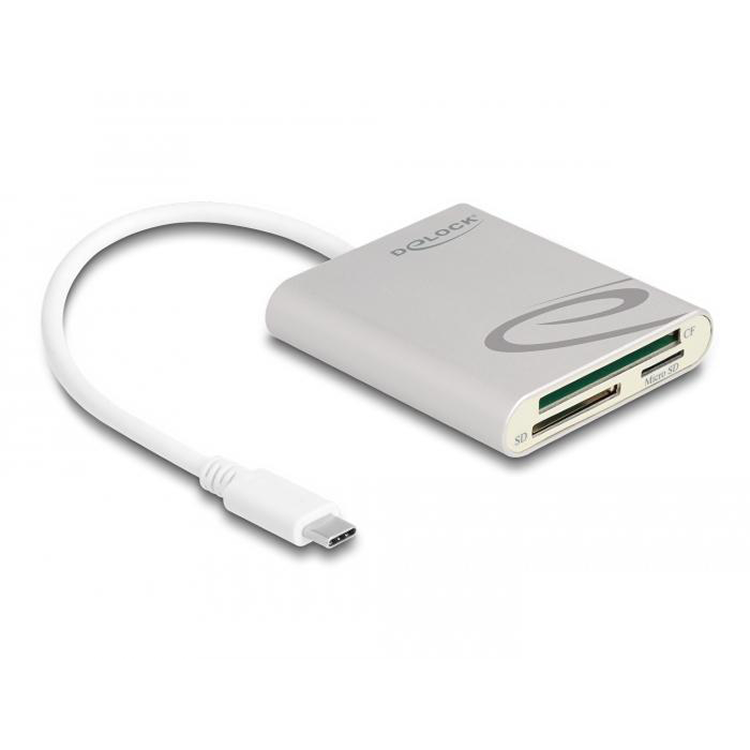 Delock Card Reader USB Type-C™ für Compact Flash, SD oder Micro SD Spei - Delock