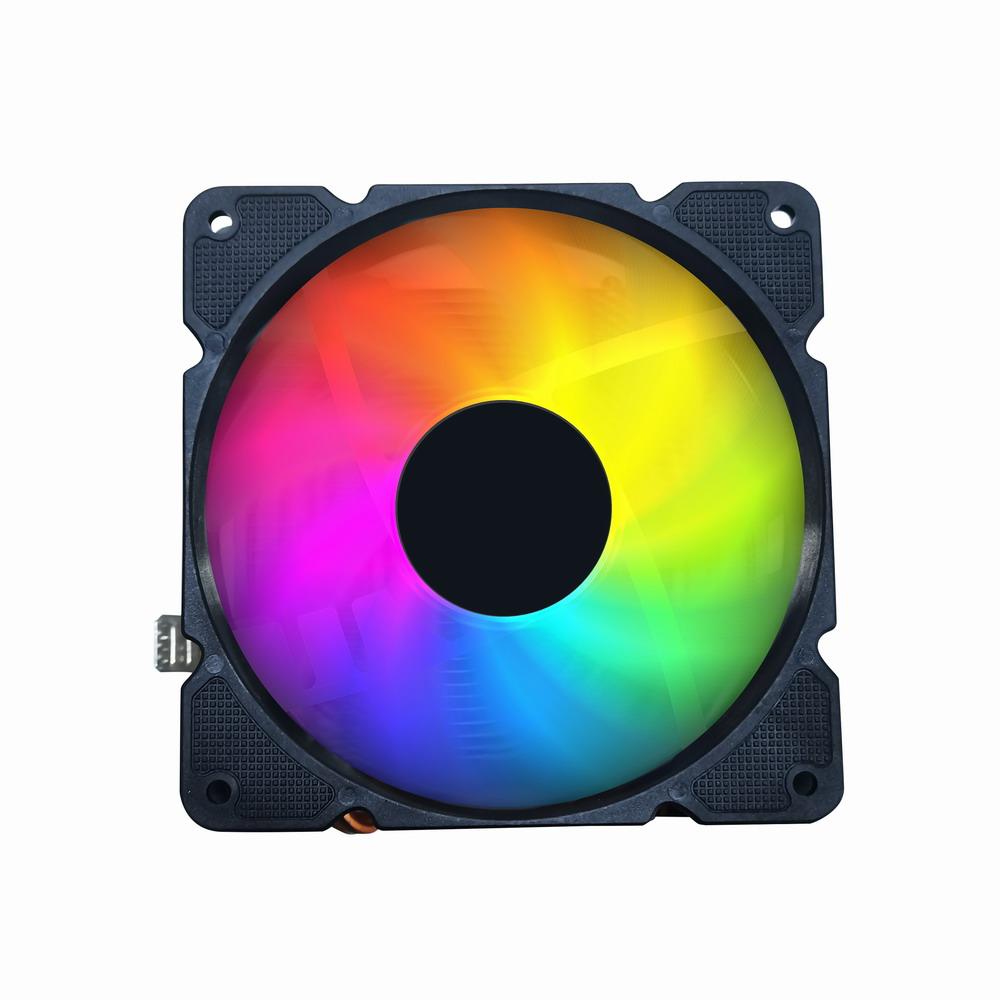 CPU-Kühlventilator mit Multicolor-Beleuchtung, 12 cm, 100 W, 4 Pin - Gembird