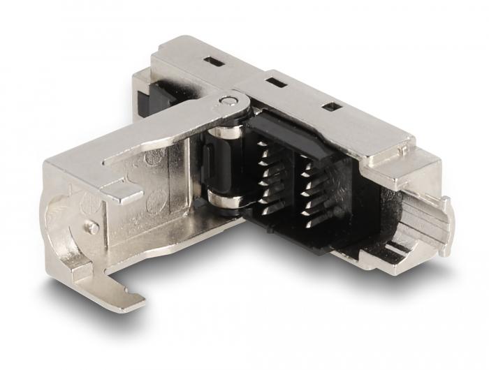 Delock RJ45 Stecker zu LSA mit Knickschutztülle und Staubschutz Cat.6A we - Delock