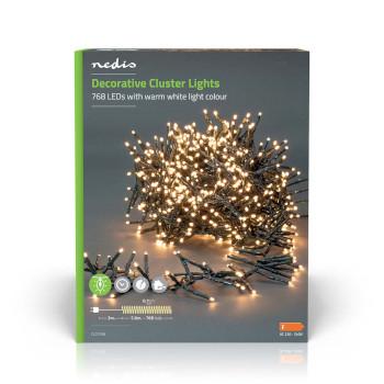 Dekorative Beleuchtung Cluster 768 LEDs Warmweiß 5,60 m Licht - Nedis