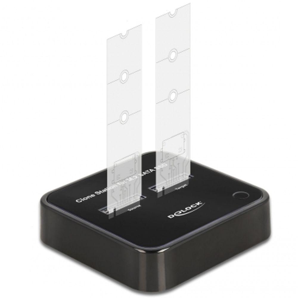 Delock M.2 Dockingstation für 2 x M.2 SATA SSD mit Klon Funktion