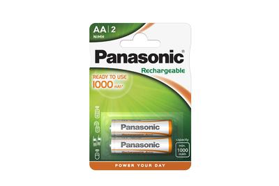 Panasonic Rechargeable AA 1000mah Blister 2 - Panasonic