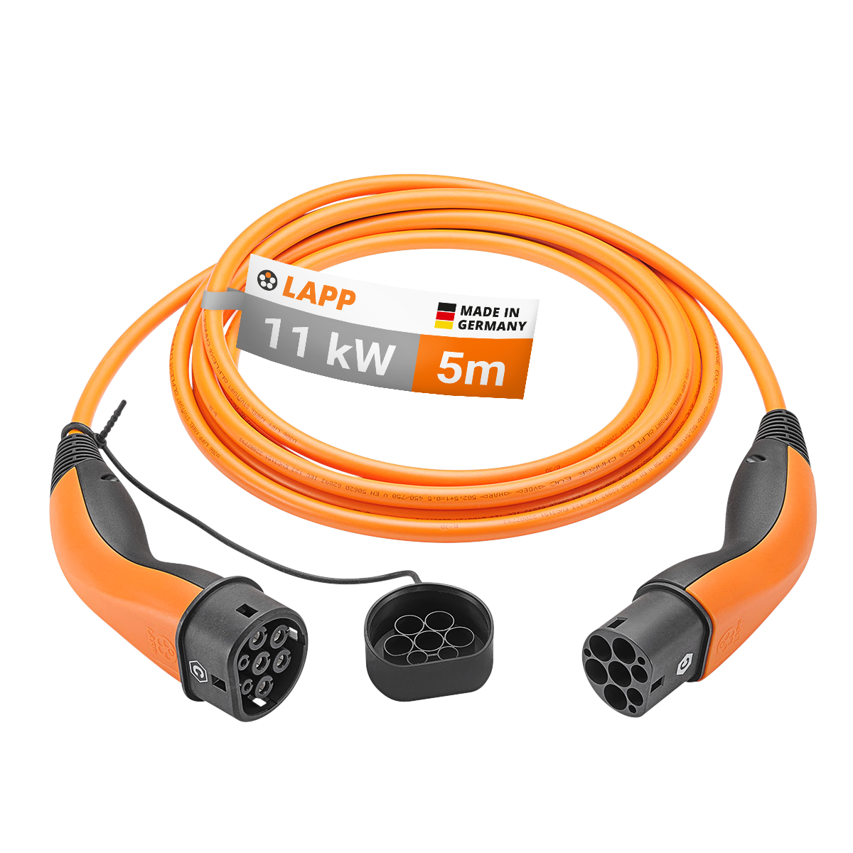 Ladekabel Auto Typ 2 für dreiphasiges Laden bis 11 kW