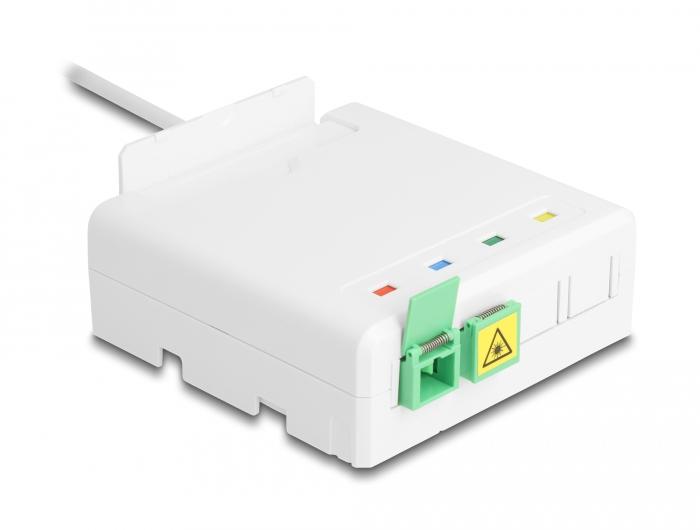 Delock Glasfaser-Anschlussbox 2 x SC/APC Simplex mit Installationskabelset 40 m