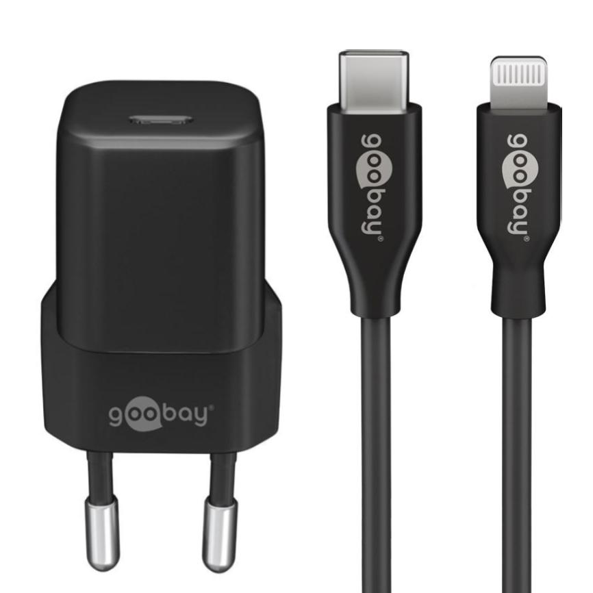 USB-C-Ladegerät + Lightning-Kabel - Goobay