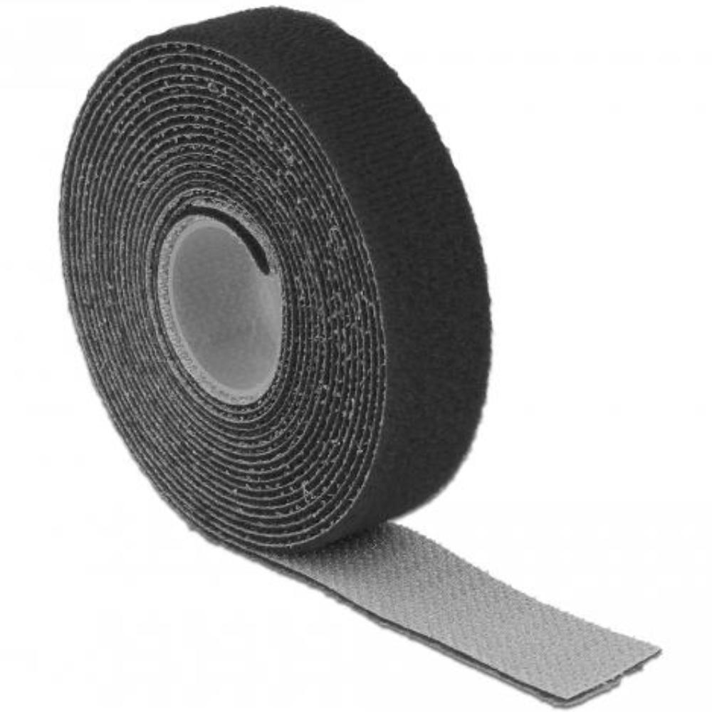 Delock Klettband auf Rolle L 3 m x B 20 mm schwarz