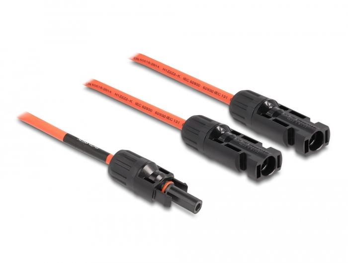 Delock DL4 Solar-Splitterkabel 1 x Buchse auf 2 x Stecker 30 cm rot