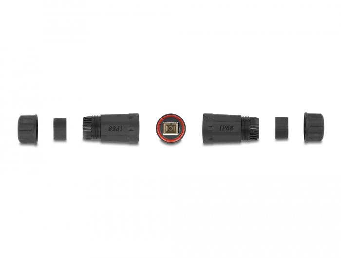 Delock Glasfaser-Kabelverbinder SC Simplex-Stecker auf SC Simplex-Stecker OM1/OM2 w