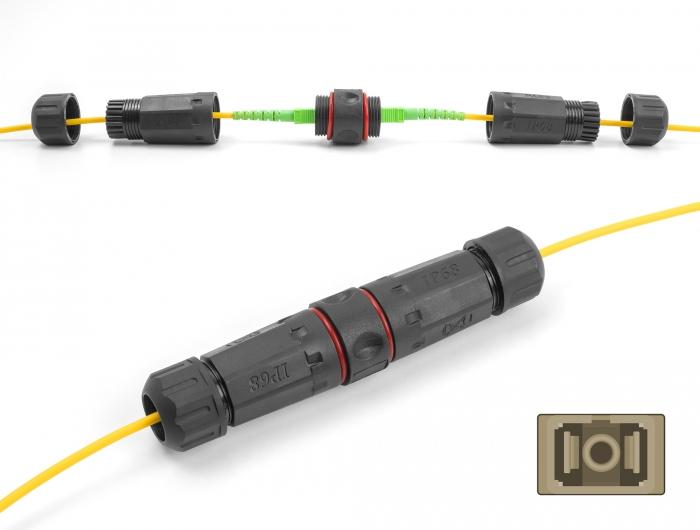 Delock Glasfaser-Kabelverbinder SC Simplex-Stecker auf SC Simplex-Stecker OM1/OM2 w