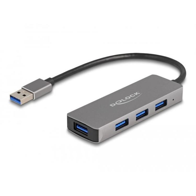 Delock 4 Port USB 3.2 Gen 1 Hub mit USB Typ-A Anschluss - USB Typ-A Buch