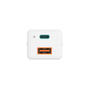 Schnelllader, GaN, 1x USB-C PD, 1x USB-A QC, Mini-Ladegerät, 65 W, weiß - Hama