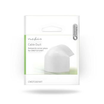Kabelführung Rohr Über Eck 1 Stück PVC Weiß - Nedis