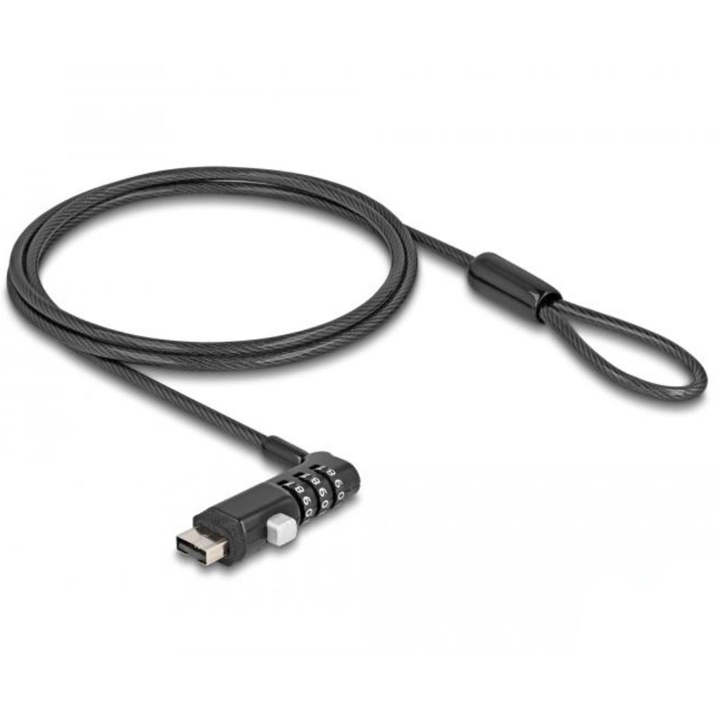 Delock Notebook Sicherungskabel für USB Typ-A Buchse mit Zahlenschloss