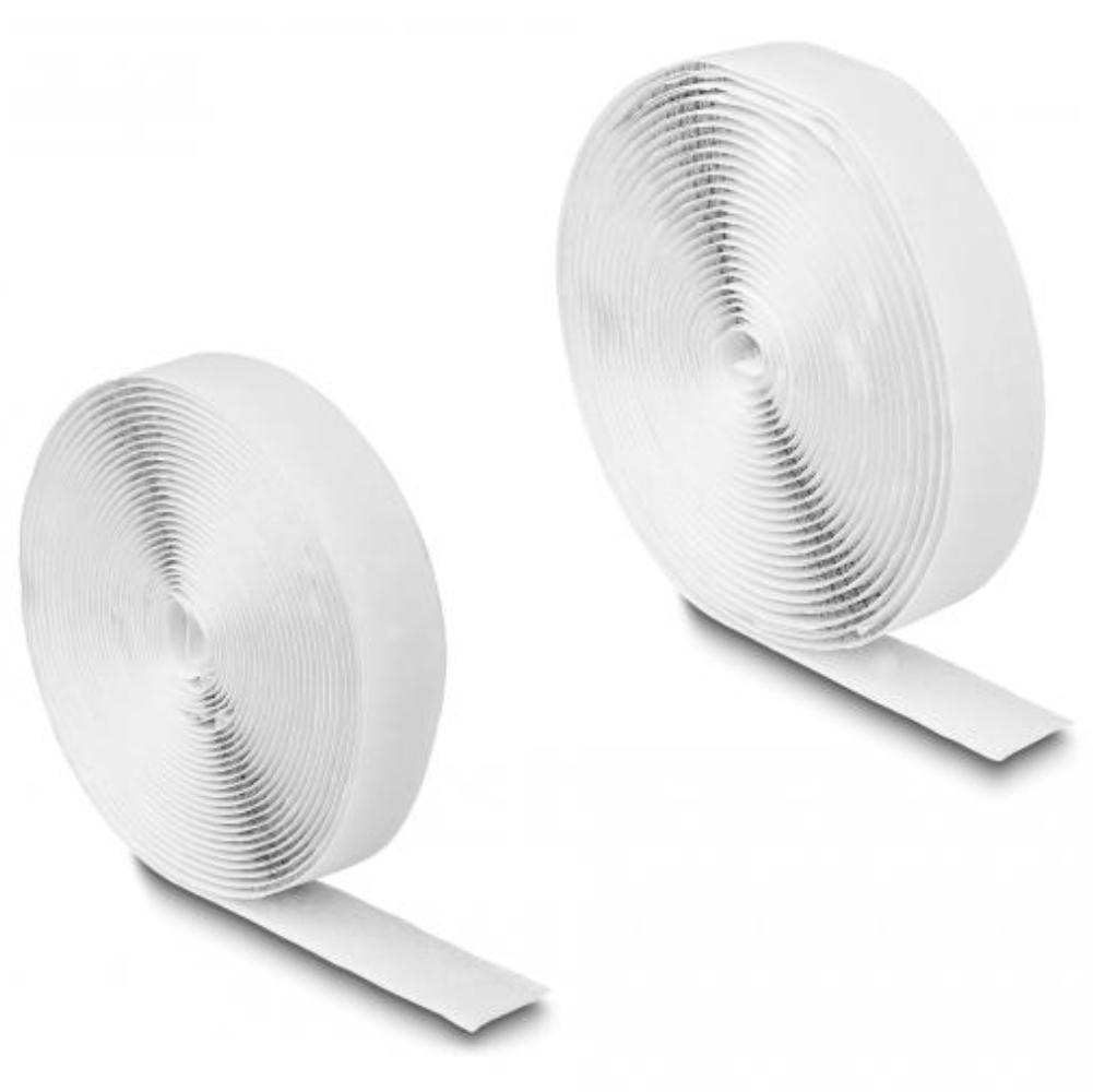 Delock Klettband selbstklebend mit Haft- und Flauschband L 5 m x B 20 mm w