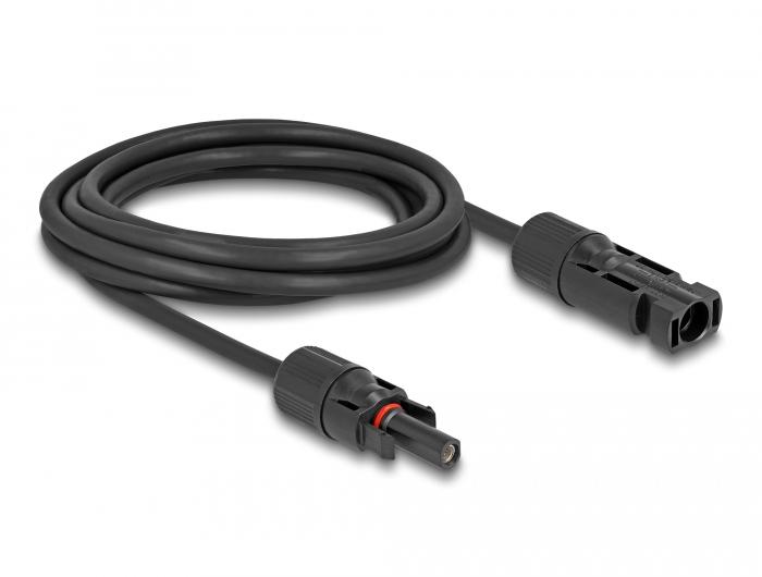 Delock DL4 Solarkabel 6 mm² Stecker auf Buchse 3 m schwarz
