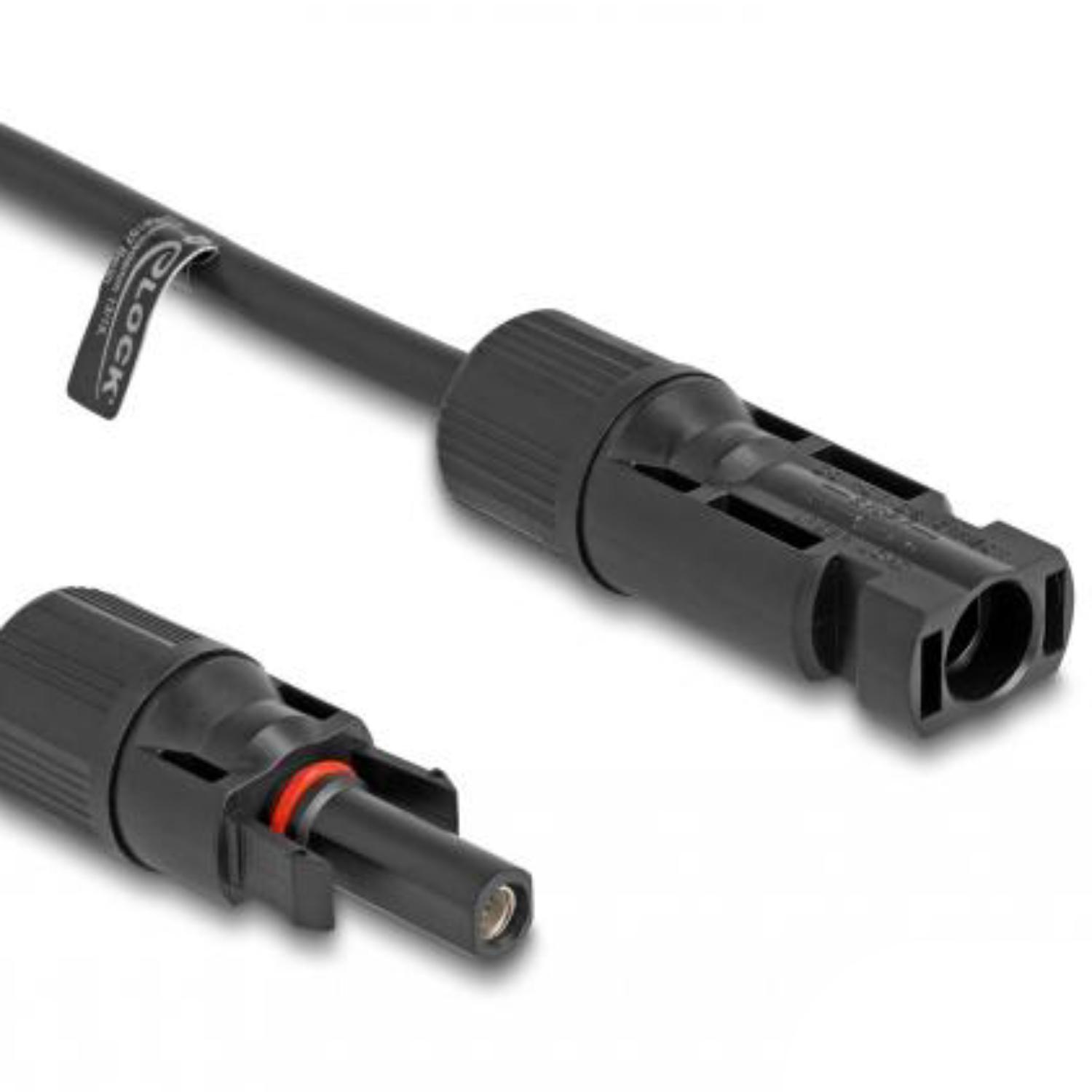 Delock DL4 Solarkabel 6 mm² Stecker auf Buchse 5 m schwarz