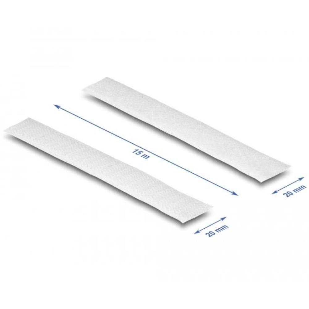 Delock Strapazierfähiges Klettband mit Haft- und Flauschband L 15 m x B 2 - Delock