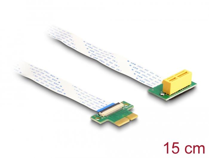 Delock Riser Karte PCI Express x1 Stecker zu x1 Slot 90 gewinkelt mit FP