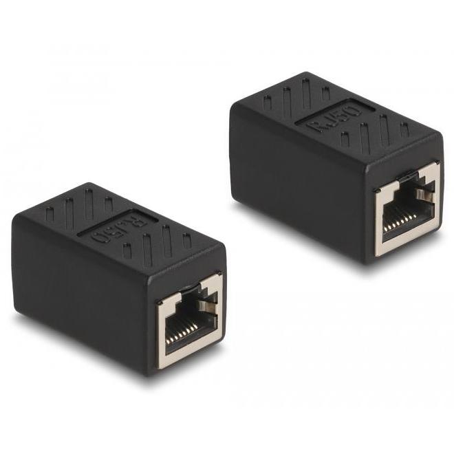 Delock RJ50 Adapter, Stecker zu Stecker, schwarz