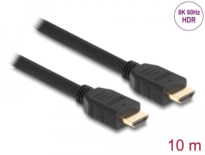 Delock High Speed HDMI Kabel 48 Gbps 8K 60 Hz schwarz 10 m