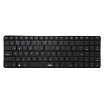 E9100M Multimode drahtloses ultraflaches Tastatur, Schwarz, QWERTY US - Rapoo