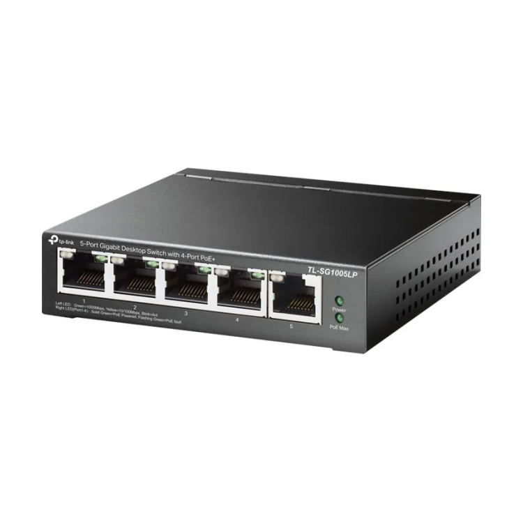 Schalter TP-Link 5x GE TL-SG1005LP (davon 4xPOE+)