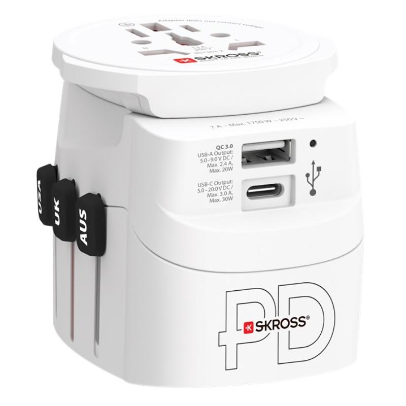 Reisestecker mit USB - USA Australien UK, Kambodscha, Kanada, Panama, Philippinen, Puerto Rico, Saba