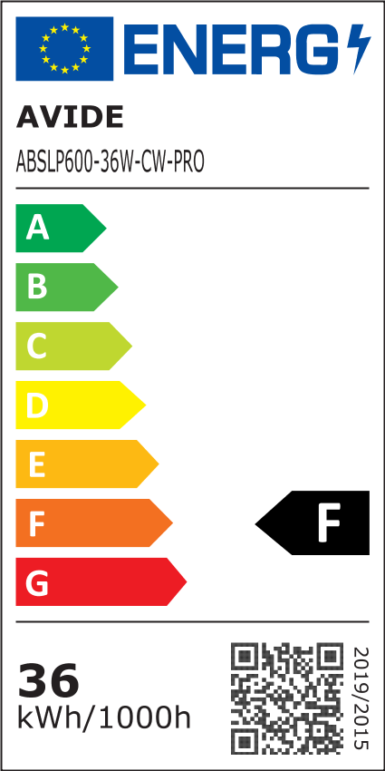 Avide LED Panel 600x600mm 36W CW 6400K 100lm/W UGR+IP44 Professional Range - Avide