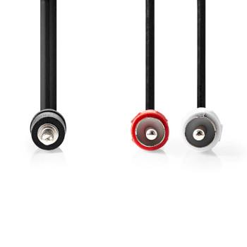 Stereo-Audiokabel 3,5 mm Stecker 2x Cinch Stecker Vernickelt 15,0 m Rund - Nedis